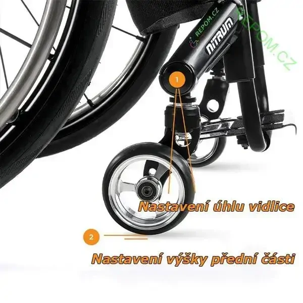 Invalidní vozík QUICKIE NITRUM HYBRID PRO aktivní, neskládací 