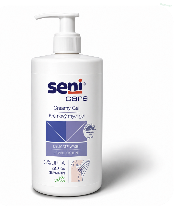 Krémový mycí gel 500 ml - použití s vodou