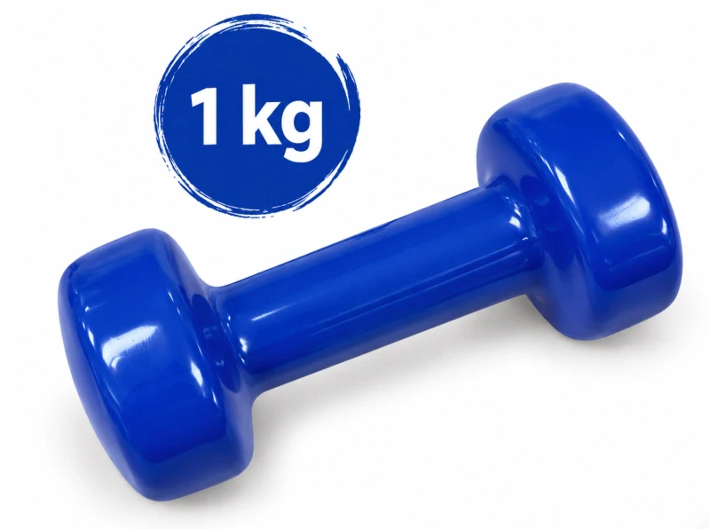 Lehké činky na cvičení - 1 kg, modrá