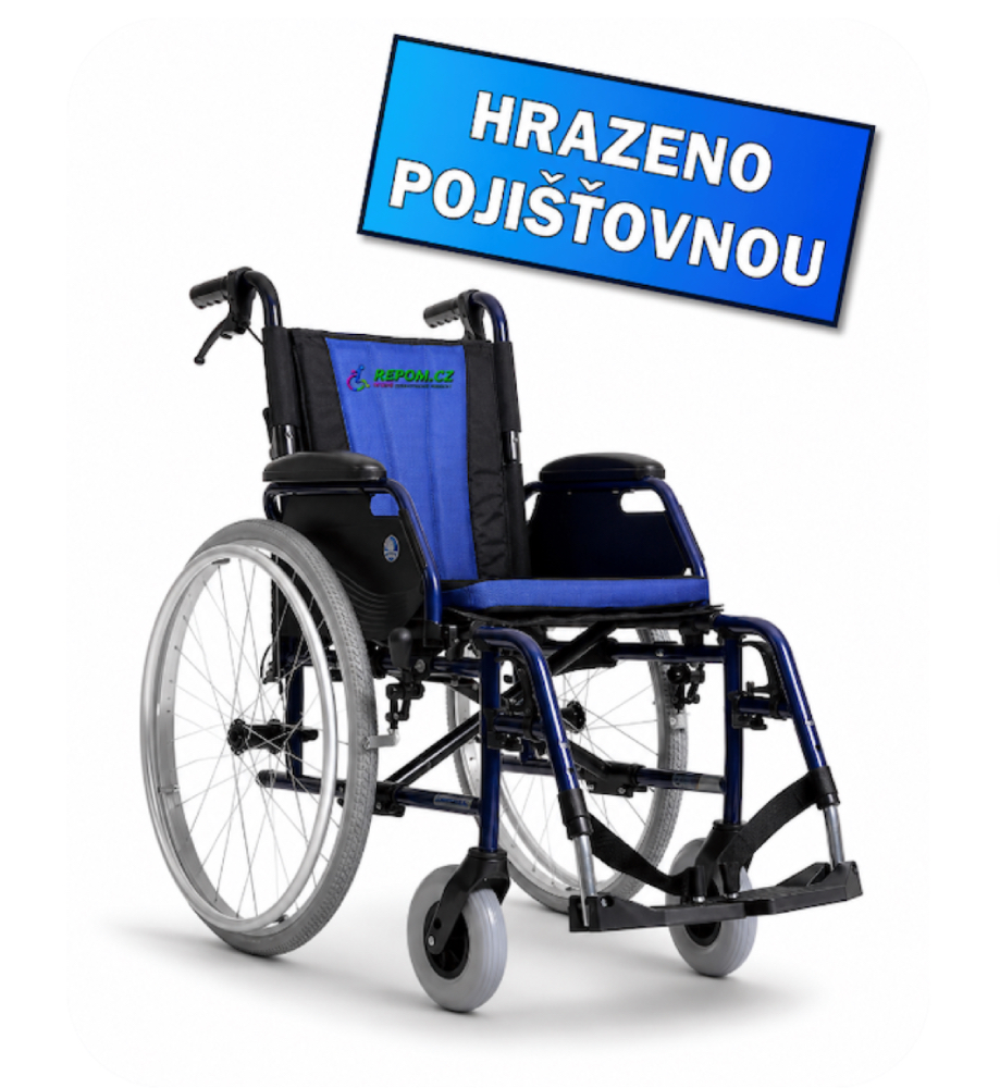 Stylový invalidní vozík VERMEIREN JAZZ S50 B69 standardní - brzdy pro doprovod