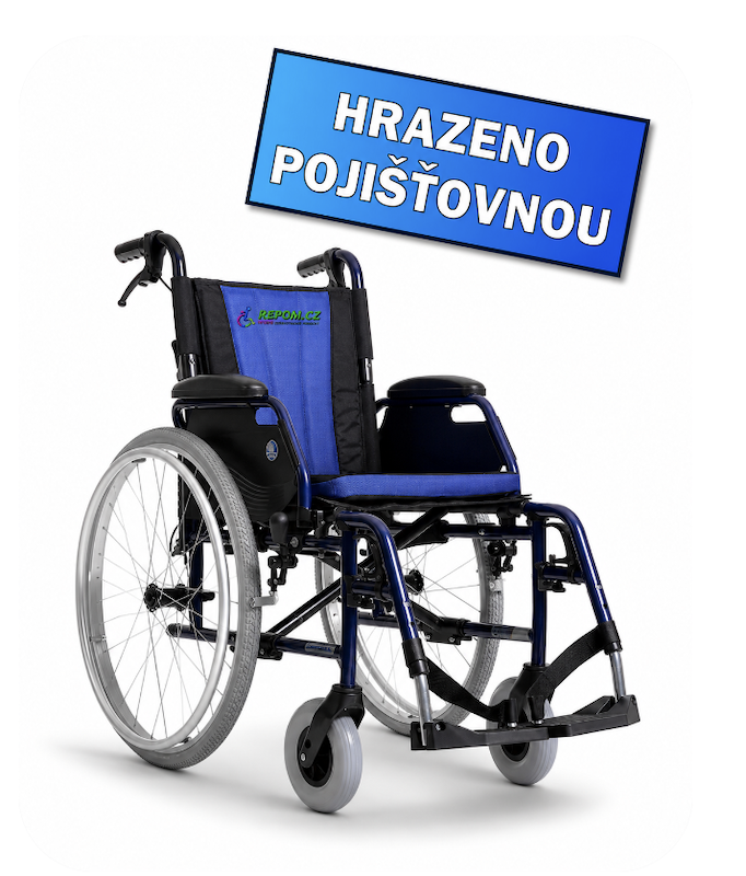 Stylový invalidní vozík VERMEIREN JAZZ S50 B69 standardní - brzdy pro doprovod
