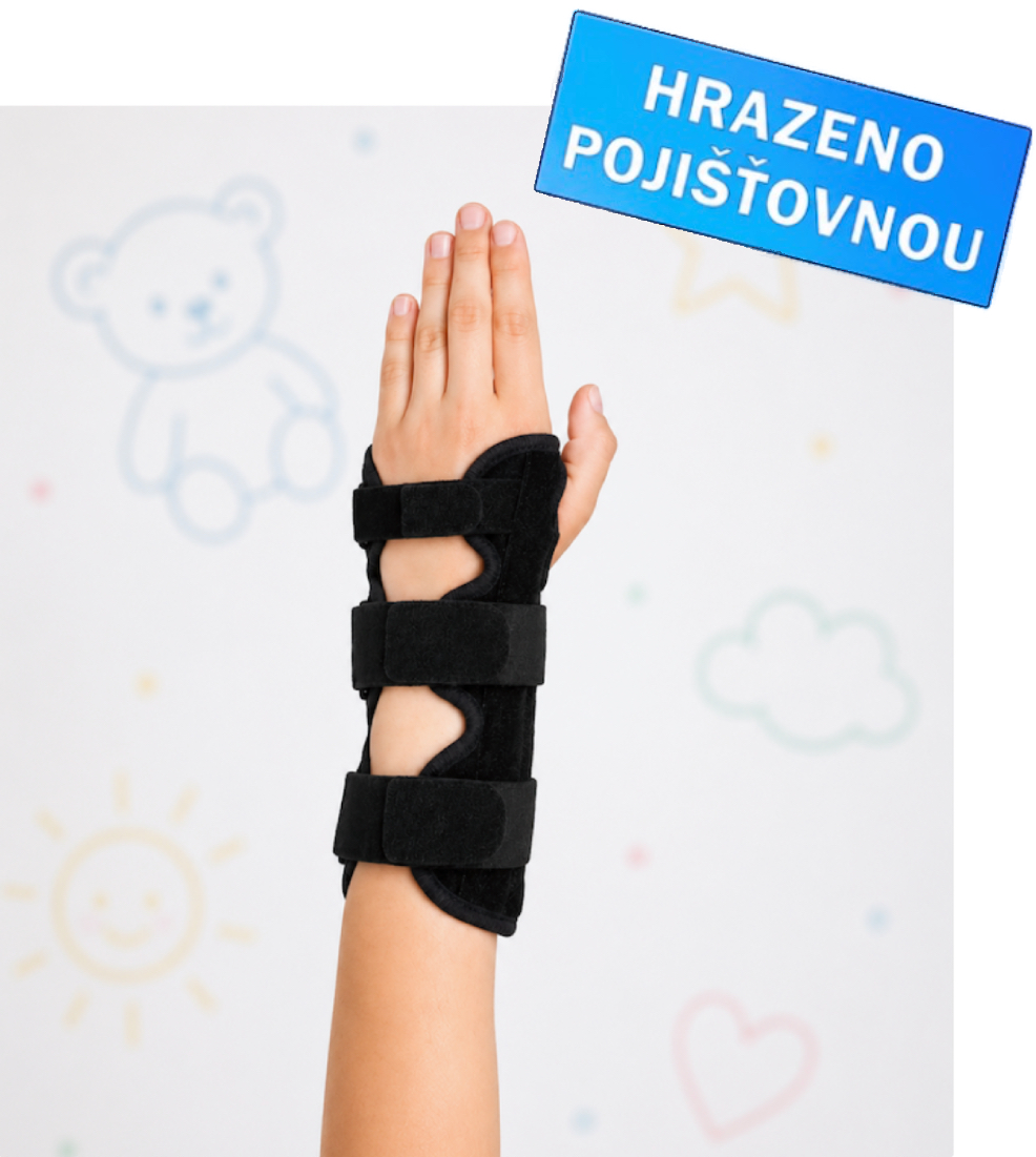 Ortéza zápěstí dětská - Krátká KID MANU UNIVERSAL
