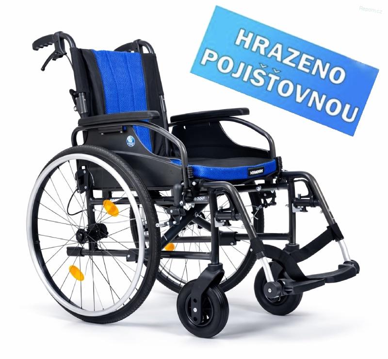 Invalidní vozík VERMEIREN D200 B69 odlehčený - brzdy pro doprovod