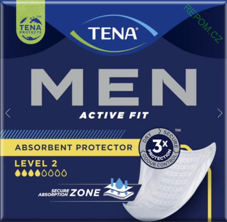 Vložky pánské Inkontinenční černé TENA Men Level 2