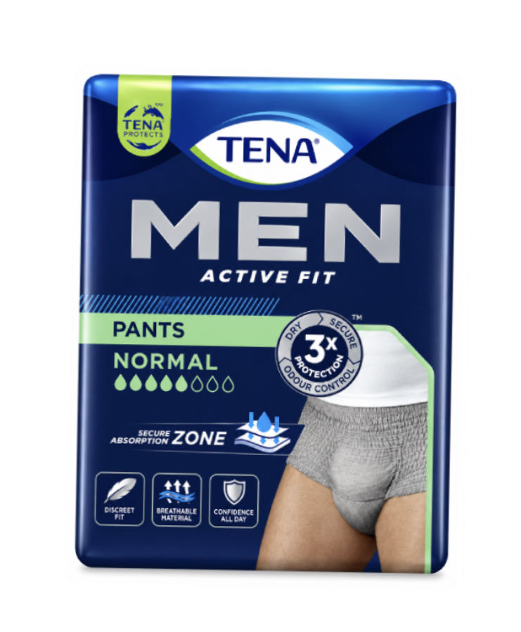 Pánské inkontineční spodní prádlo TENA Men Pants Normal Grey 5/8 (S/M+L/XL)