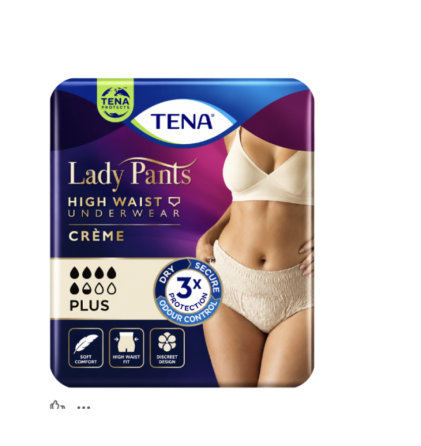 Dámské inkontinenční kalhotky TENA Lady Pants Plus Crème 5,5/8 (M/L)