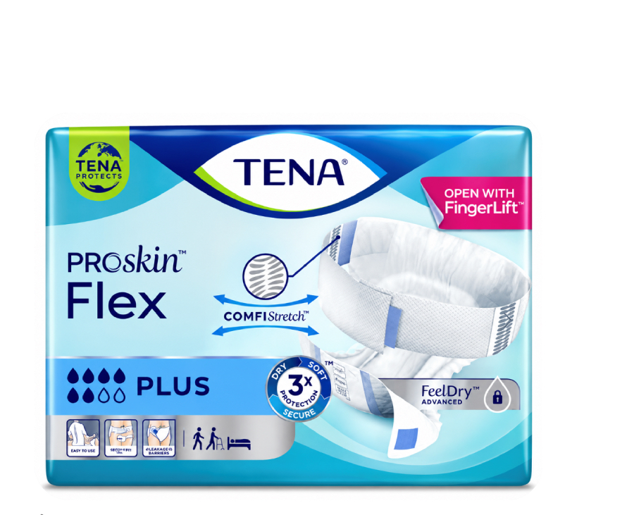 Inkontinenční kalhotky s pásem TENA Flex Super 7/8 (S/M/L/XL)