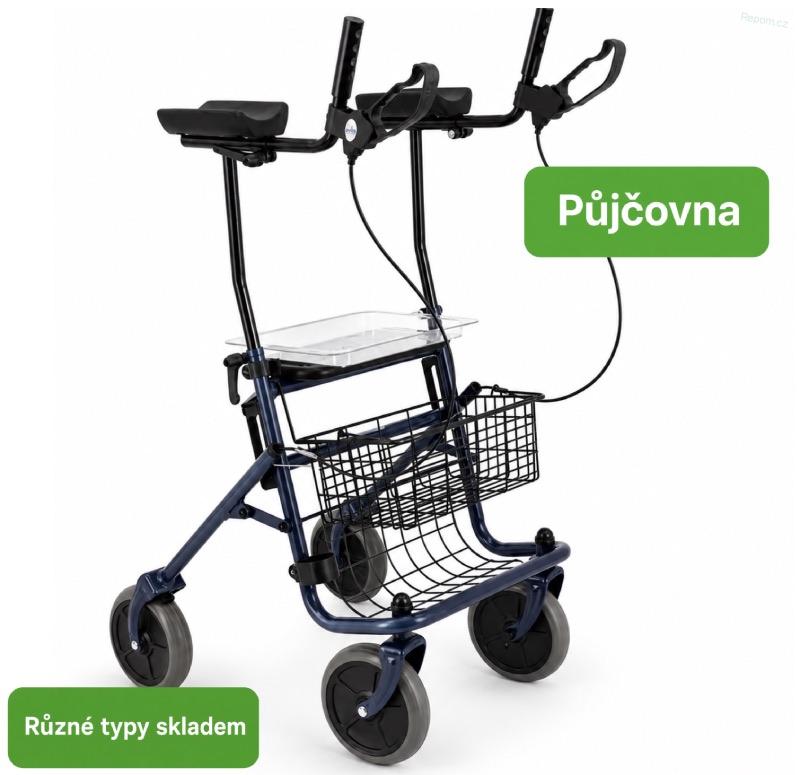 PŮJČENÍ Chodítko čtyřkolové s předloketní oporou