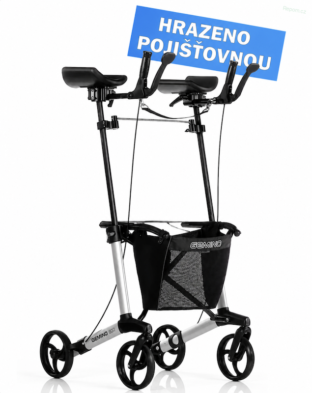 Snížené chodítko GEMINO 30 WALKER M: s předloketní oporou