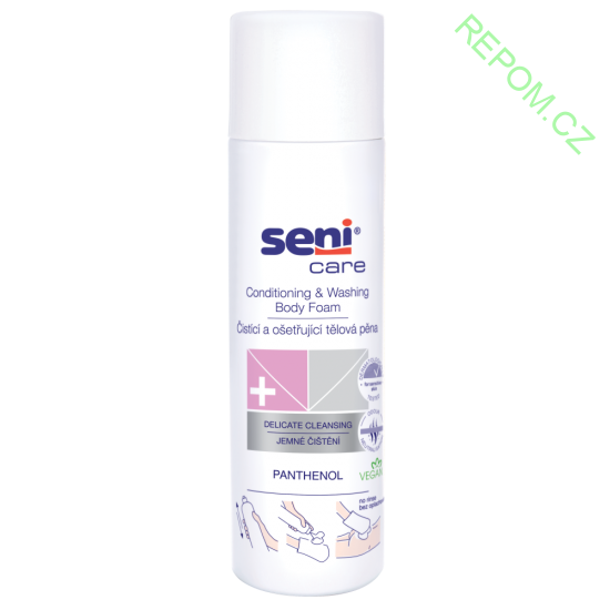 Čistící tělová pěna 200 ml - použití bez vody