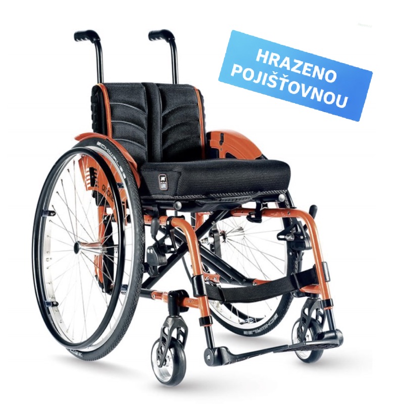 Dětský a dorostenecký aktivní invalidní vozík Quickie Life T se skládacím rámem