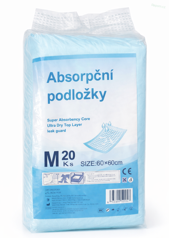 Jednorázové savé absorpční podložky S, M, L, XL