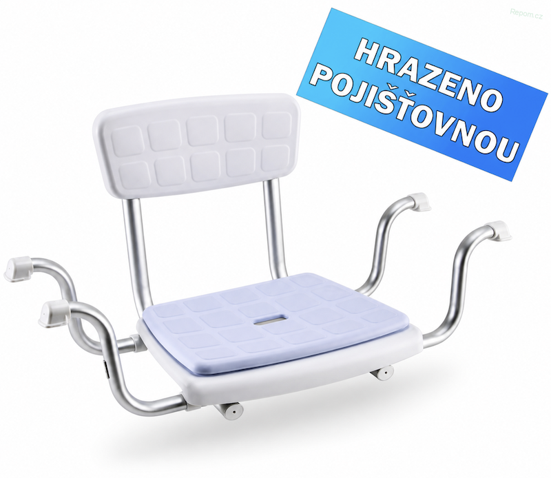 Závěsná sedačka na vanu s opěradlem