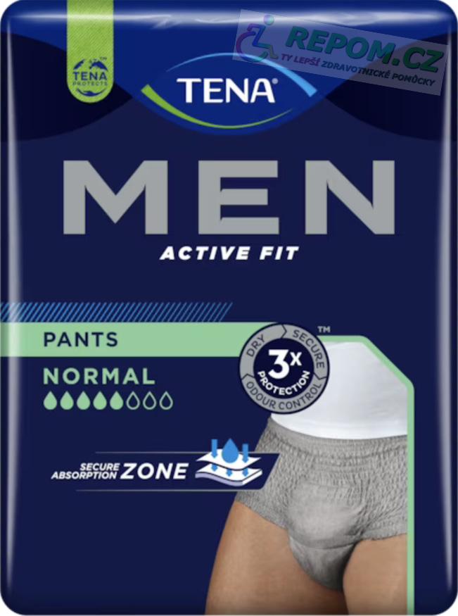 Pánské inkontineční spodní prádlo TENA Men Pants Normal Grey 5/8 (S/M+L/XL)