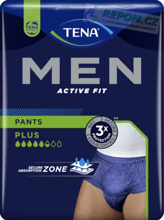 Pánské inkontineční spodní prádlo TENA Men Pants Plus Blue 5,5/8 (S/M+L/XL)