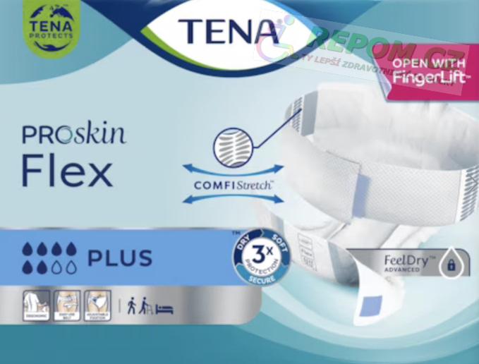 Inkontinenční kalhotky s pásem TENA Flex Plus 6,8 (S/M/L/XL)