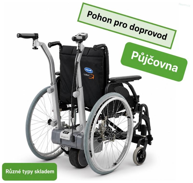 PŮJČENÍ Skládací elektrický invalidní vozík VIAMOBIL s pohonem pro doprovod