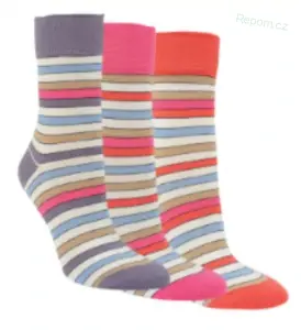 Bavlněné zdravotní ponožky bez gumiček, dámské