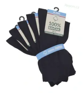 100% bavlněné jednobarevné hladké ponožky