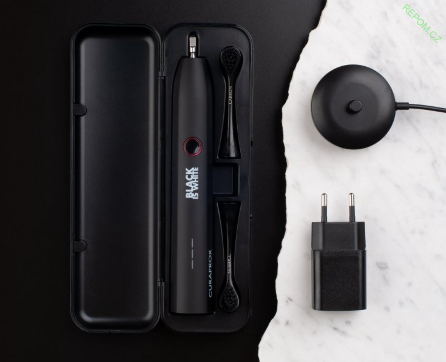 Hydrosonický kartáček CURAPROX BLACK IS WHITE