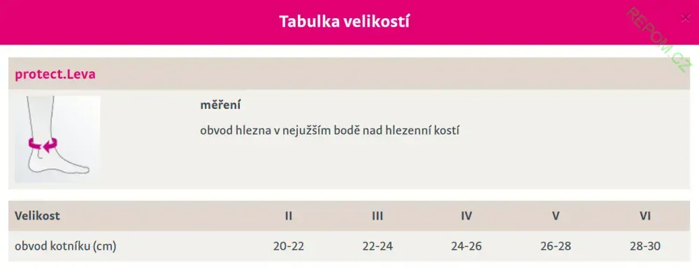 Elastická bandáž kotníku LEVAMED