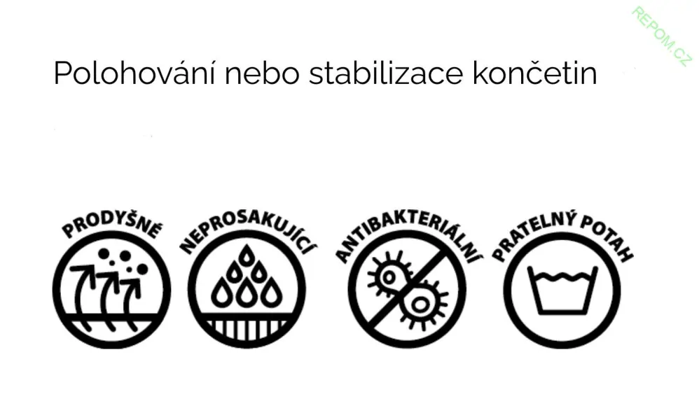 Opěrka končetiny s nepropustným potahem