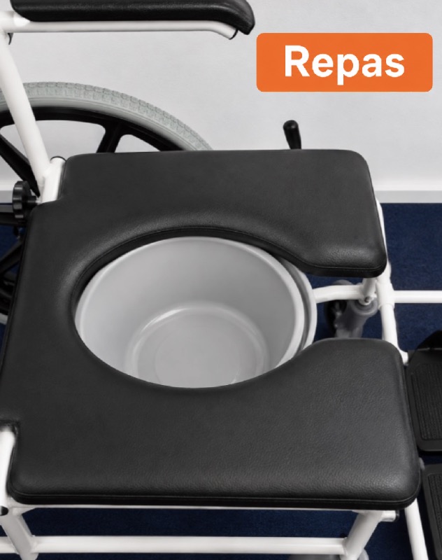 REPAS: Sprchovací toaletní židle s velkými koly