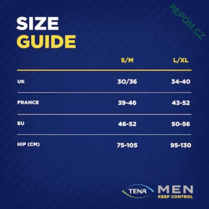 Pánské inkontineční spodní prádlo TENA Men Pants Plus Blue 5,5/8 (S/M+L/XL)