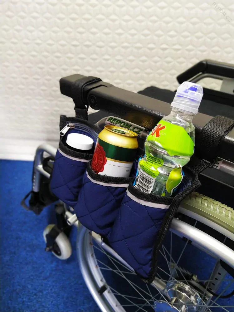 Taška na invalidní vozík - modrá