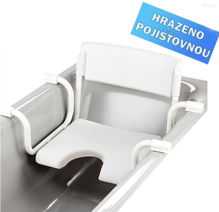 Sedačka do vany polozapuštěná s opěrátkem